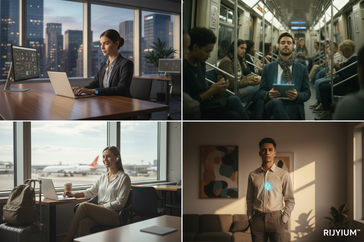Who Rijyium™ Is For

➡️ Professionals working long hours indoors
➡️ People sensitive to crowded or enclosed spaces
➡️ Travelers and remote workers
➡️ Anyone who values invisible comfort and control